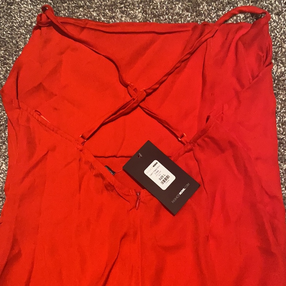 Red Mini Dress - Picture 2 of 3